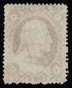 Scott #26 XF - 3c Dull Red - Type IV - Washington - Used Pen Cancel - 1857