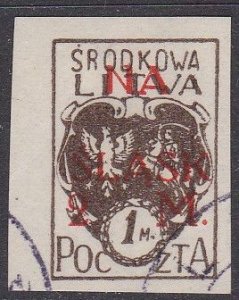 Central Lithuania Sc #B4 Used imperforate