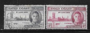 Gold Coast 128-129 WWII Peace set Used