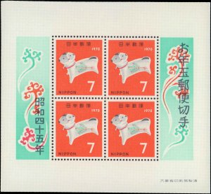 Japan #1021a, Complete Set, 1969, Dogs, Never Hinged