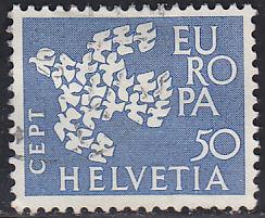 Switzerland 411 Europa CEPT 19 Doves 1961