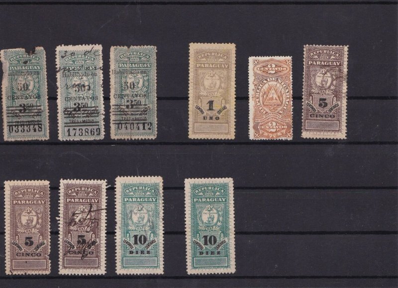 paraguay  revenue stamps ref 11265