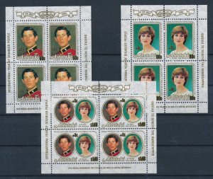 [116625] Aitutaki 1981 Year of handicapped OVP Royal wedding Mini sheets MNH