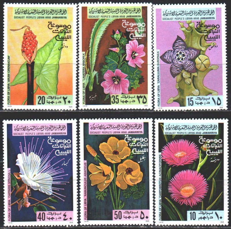 Libya. 1979. 728-33. Flowers, flora. MNH. 