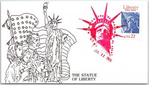 US SPECIAL EVENT COVER PICTORIAL CACHET & CANCEL STATUE OF LIBERTY JULY 11 1986