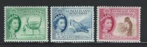 SOMALILAND, PROTECTORATE #  130, 133, 134.  MNH