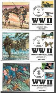 US Collins FDC SC#2697 a-j WWII 