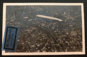 1931 Vienna Austria RPPC Postcard Cover Graf Zeppelin LZ 127 To Gablonz Sc#C21&7