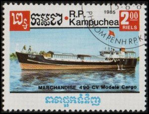 Cambodia 625 - Cto - 2r Freighter / Cargo Ship (1985) (cv $0.45) +