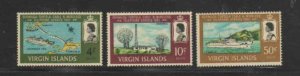 VIRGIN ISLANDS #183-185 1967 TELEPHONE LINK TO BERMUDA MINT VF NH O.G