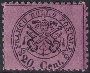 Italy Roman States 1868 Sc 23a Papal States reprint MNG(*)