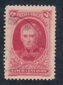 Argentina 1910 Scott 165 used - 5c, Cornelio Saavedra