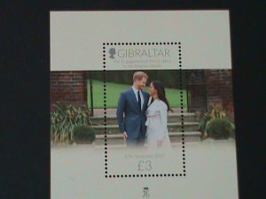 GILBRALTAR -2018-SC# 1667-ENGAGEMENT OF PRINCE HARRY & MEGHAN MARKIE  MNH-S/S-VF