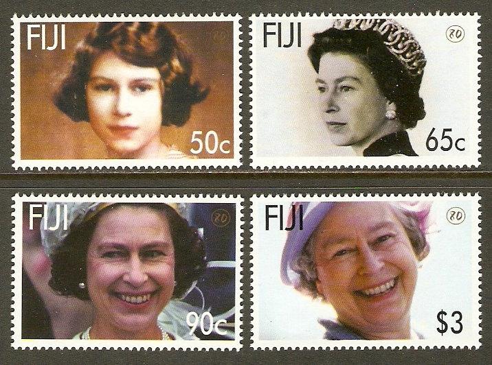 Fiji #1088-91 NH QEII 80th Birthday