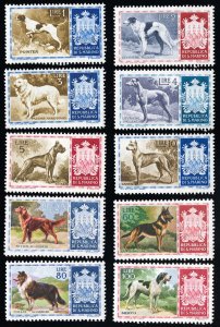 San Marino Stamps # 375-84 MNH VF Dog Set Scott Value $55.00