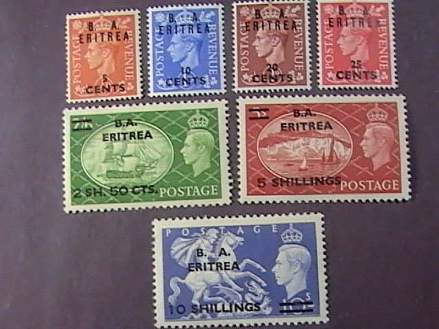 GREAT BRITAIN/OFFICES ABROAD/ERITREA # 27-33-MINT NEVER/HINGED-COMPLETE SET-1951