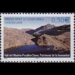 ANDORRA FR. 2005 - Scott# 594 Madriu Valley Set of 1 NH