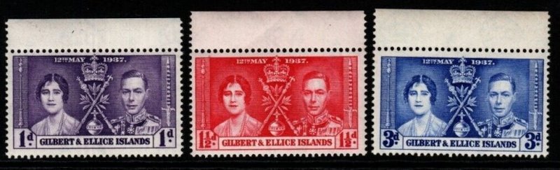 GILBERT & ELLICE IS. SG40/2 1937 CORONATION MNH 