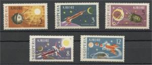 ALBANIA, LUNAR AN PLANETAR FLIGHTS / SPACE, MNH SET 1963	
