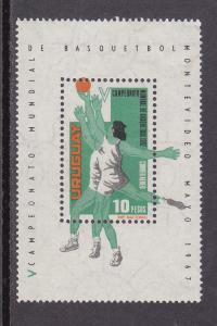 Uruguay # C318, Basketball sheet, Mint NH