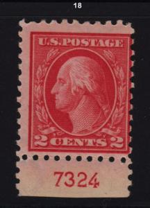 1914 Sc 425 MNH plate number single, Hebert CV $18