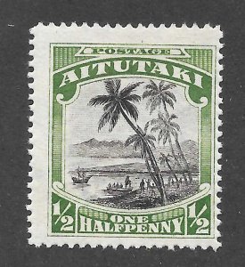 Aitutaki Scott 28 Unused HROG - 1920 Landing of Captain Cook - SCV $3.75