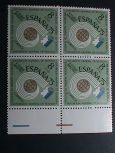 ​SPAIN-1974 SC#1803 ESPANA'75 INTERNATIONAL STAMP SHOW-MADRID MNH BLOCK OF 4