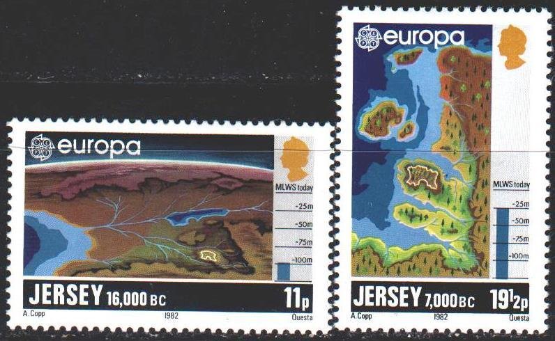 Jersey. 1982. 278-80 from the series. Map, Europe-Sept. MNH.