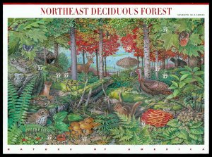 Scott 3899 37c Northeast Deciduous Forest Mint Sheet of 10 VF NH