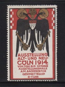 German Advertising Stamp - 1914 Old & New Exhibition, Köln - Double-Headed Eagle