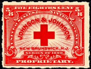 US RS286 J & J 5/8cent Medicine Stamp.  Nice! MNH.  Gum Creases
