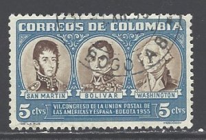 Colombia Sc # 641 used (BBC)