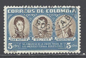 Colombia Sc # 641 used (BBC)