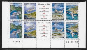 FRENCH POLYNESIA SC# 730  GUTTER B/4 #33658 FVF/MNH 1998