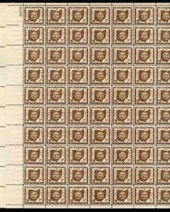 UNITED STATES SCOTT #1018 OHIO SESQUICENTENNIAL  SHEET OF 70 MINT NH