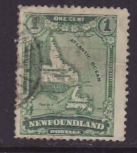 Newfoundland-Sc#163- id21-used 1c Maps-1929-31-
