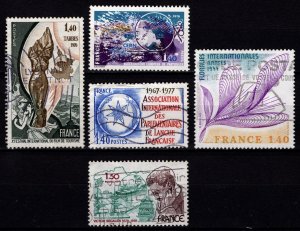 France 1976-80 various single stamp commemoratives [Used]