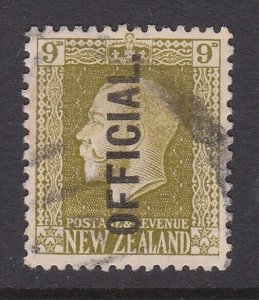 NEW ZEALAND GV 9d OFFICIAL sound used - SG cat c£38........................B4611