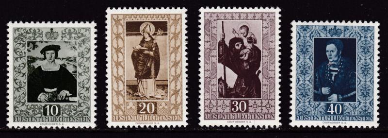 Liechtenstein 1953 Portrait/Art set complete (4) issued for Several Year VF/Mint