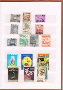 COLLECTION OF BANGLADESH STAMPS IN SMALL STOCK BOOK - 115 STAMPS