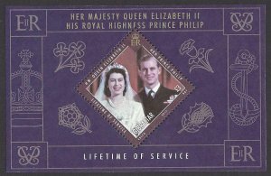Gibraltar 2011 Royal Service of QEII & Prince Phillip (1 MS) MNH