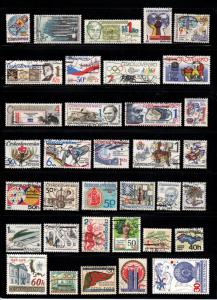 Czechoslovakia ~ Lot of 35 Different @ 3c ea ~ CTO, MX ~ cv. 8.00+