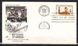 United States, Scott cat. 1145. Scouts 50th Anniversary. First day cover. ^