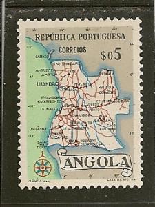 Angola  Scott  386  Map   Unused