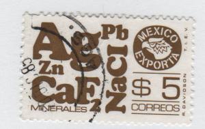 Mexico 1975/87 - Scott 1120a used - 5p, Export & minerals