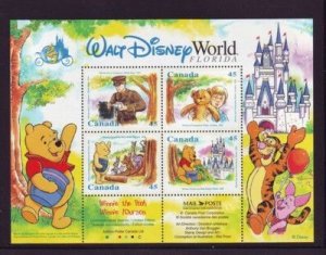 Canada Sc 1621b 1996 Winnie the Pooh stamp souvenir sheet mint NH