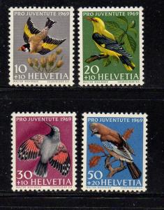 Switzerland Sc B386-89 1969 Pro Juvente stamp set mint NH