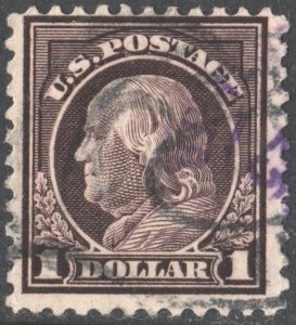 SC#518 $1.00 Franklin Single (1917) Used