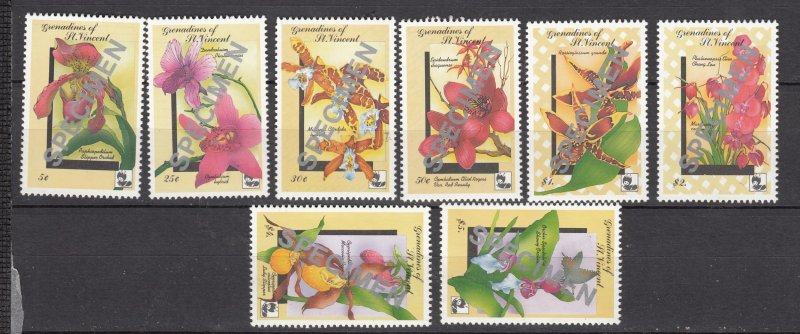 J40951 JL Stamps 1990 better specimen set st vincent grenadines mnh #715-22