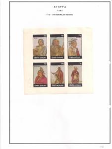 SCOTLAND - STAFFA - 1982 - American Indians #10 - Imperf 6v Sheet -MLH